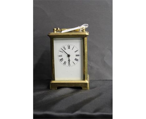 Brass cased carriage clock
