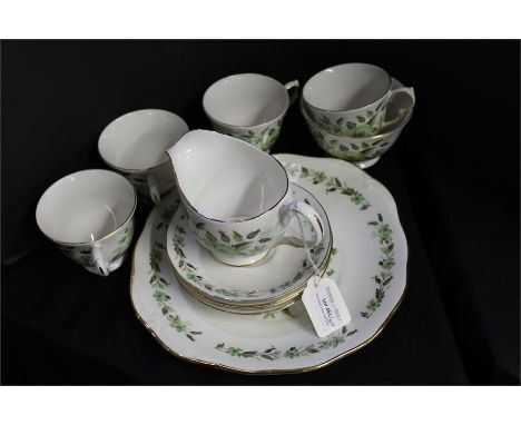 Colclough bone china part tea set, cups, saucers, jug, etc, (Qty)