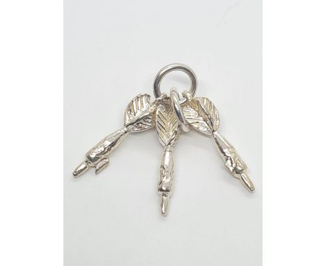 Sterling silver darts charm/pendant 