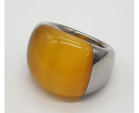 Calvin Klein dress ring, size L/M weight 17g approx 