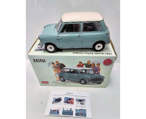 A limited edition, sun star model 1961 Austin Seven Cooper. Good condition with box. 1:12 scale. L24cm x W11cm 