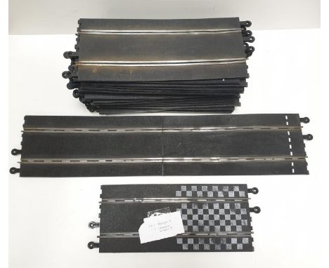 Spare Scalextric track to include 20x straight D, 1 chequered straight D A/F. 