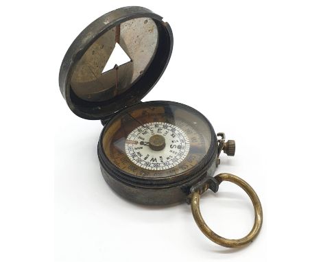 WW1 British Officers Compass Dated 1918. Maker S.Morden &amp; Co. 