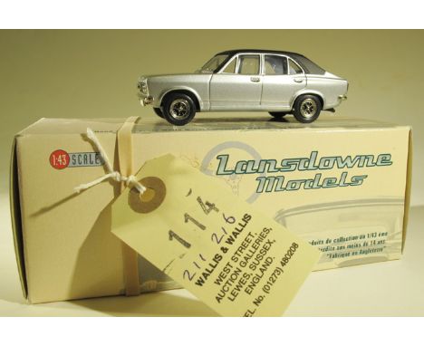 Lansdowne Models 1971 Hillman Avenger GLS. (LDM35). In metallic silver with black roof and light blue interior. W.M.T.C. 2003