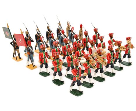 4 “Good Soldiers” series white metal soldiers sets. “Ludhiana Sikhs Band” 12 figures all marching including drum major, bass 