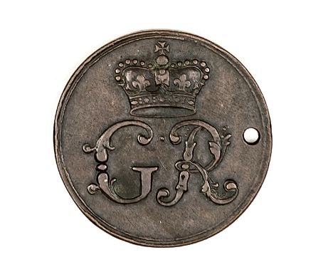 King’s Road Chelsea: an interesting AE pass, obverse: crown above GR; reverse: rosette above “The King’s Private Roads 17 RA 