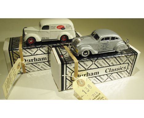 2 Durham Classics. 1934 Chrysler Airflow (DC1C). In metallic silver “100 Years Of The Automobile” livery. Plus a 1939 Ford Pa