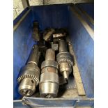 Assortment of Keyless Chucks, Reamers, Drills, and Hold Down