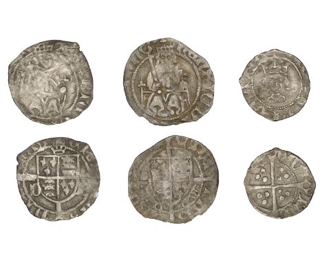 Henry VII, Penny, Sovereign type, York, Abp Rotherham, no mm, single pillar, 0.59g/12h (N 1728; S 2237); together with a simi