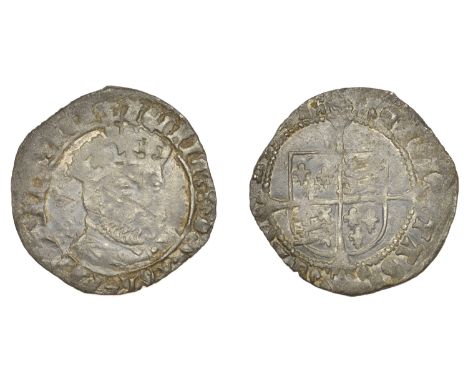 Henry VIII (1509-1547), Third coinage, Groat, York, no mm., bust 3, Lombardic lettering, open forks, spur from bottom left co