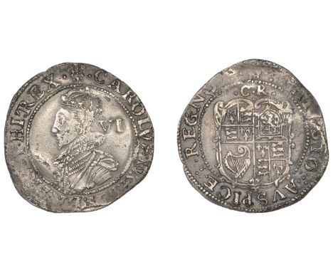 Charles I (1625-1649), Tower mint, Sixpence, Gp C, type 2a, mm. plume, reads br and hi, 2.66g/5h (SCBI Brooker 595; N 2233; S