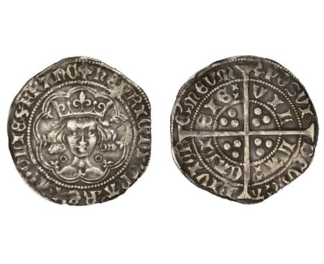 Henry VI (First reign, 1422-1461), Annulet issue, Groat, Calais, mm. cross II, fleur on breast, 3.73g/4h (Whitton 4a; N 1424;