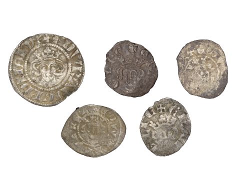 Edward I, Farthing, class 4de or later, London, 0.30g/8h (cf. Withers 17; cf. N 1054; cf. S 1446A); together with other Farth