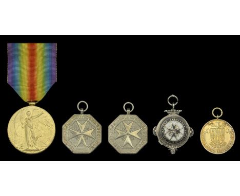 London & North Eastern Railway, the group of medals and artefacts awarded to Harry Donkin: Victory Medal, 1914-1919 (32-695 P