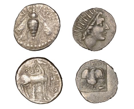 Greek Coinages, ISLANDS OFF CARIA, Rhodes, Drachm, 1st cent. BC, struck under the magistrate Lysimachos, radiate head of Heli