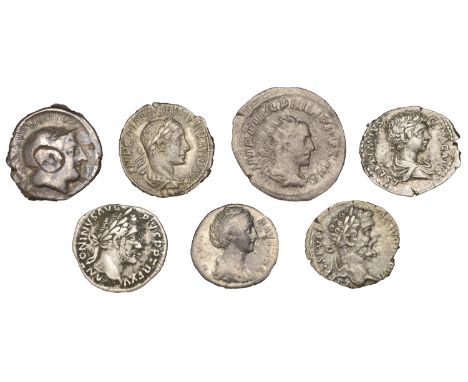 Roman Imperial Coinage, Geta, Denarius, 198-200, rev. Spes walking left, 3.72g (RIC 4; RSC 193; RCV 7203); Severus Alexander,