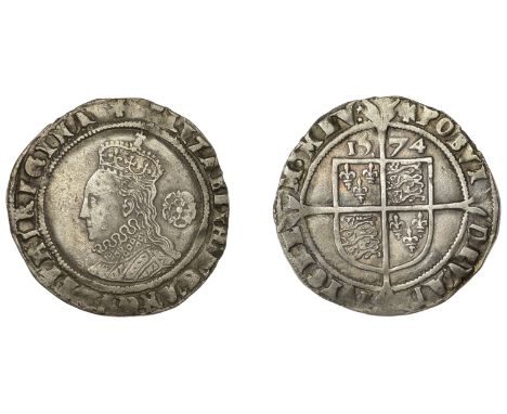 Elizabeth I (1558-1603), Fourth issue, Sixpence, 1574, mm. eglantine, bust 5A, 3.04g/12h (N 1997; S 2563). A few light surfac