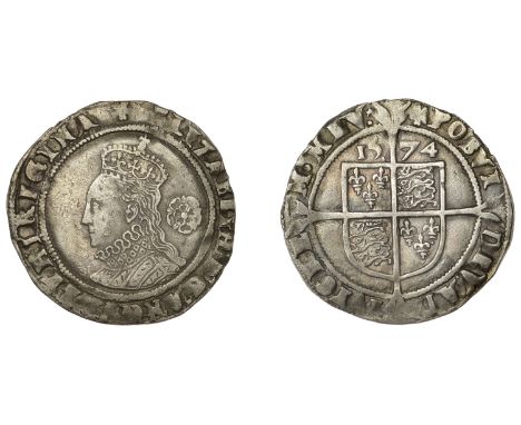 Elizabeth I (1558-1603), Fourth issue, Sixpence, 1574, mm. eglantine, bust 5A, 3.04g/12h (N 1997; S 2563). A few light surfac