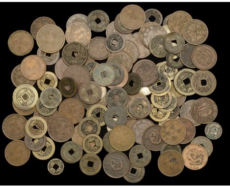 China, Miscellaneous Chinese coins, in silver (8), base metal (102) [110]. Varied state £150-£200