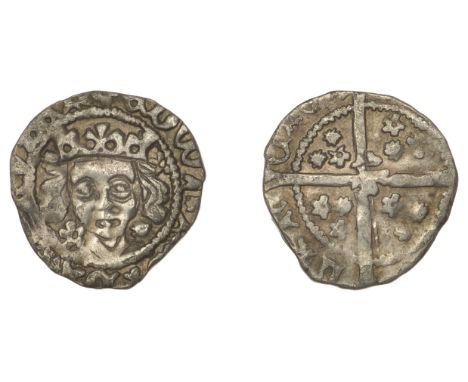 Ireland, Edward IV, Suns and Roses coinage, Penny, Dublin, rose and sun by crown, large sun and rose by neck, rev. civi[–]lin