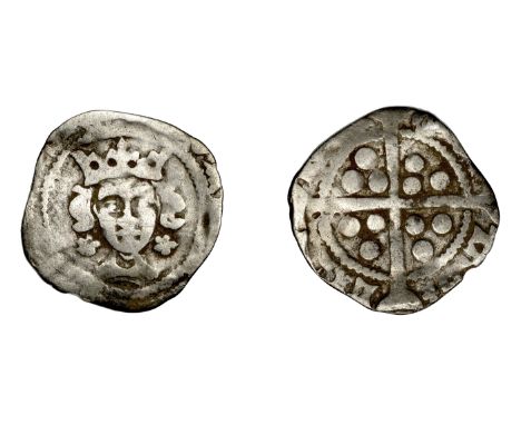 Ireland, Edward IV, Light Cross and Pellets coinage, Penny, Limerick, rosettes by neck, reads [—]tas lim[—], rosette after ta