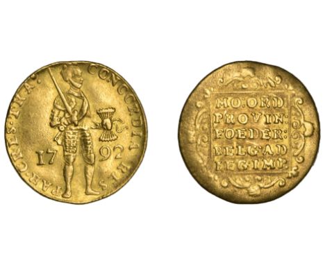 Netherlands, UTRECHT, Ducat, 1792, 3.46g/12h (Delm. 965; KM. 7.2; F 285). Possibly removed from a ring-mount, otherwise very 