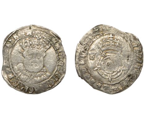 Henry VIII (1509-1547), Third coinage, Testoon, Southwark, mm. S on obv., E on rev (?)., double trefoil stops on obv., sleeve