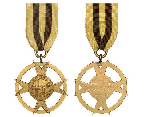 Great Western Railway, Merit Cross, an openwork gold badge by Elkington, named (Awarded to Henry E. Norman for exceptionally 