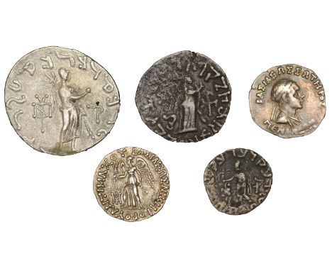 Greek Coinages, KINGS OF BAKTRIA, Antimachos II (174-165), Drachm, Nike standing left, holding palm branch, rev. King on hors