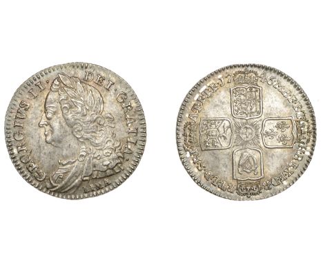 George II (1727-1760), Sixpence, 1746 lima (ESC 1757; S 3710A). Very light rubbing on King’s cheek, otherwise extremely fine,