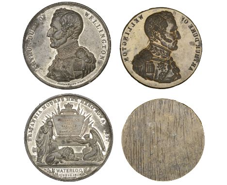 Death of the Duke of Wellington, 1852, a white metal medal by Allen & Moore, similar, 51mm (Eimer 143; BHM 2476); together wi