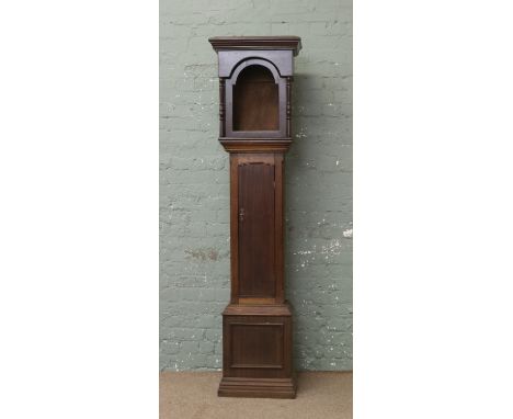 A mahogany grandfather clock case.
