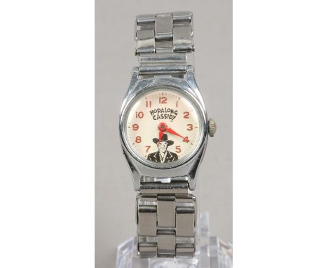 A boys Timex Hopalong Cassidy manual bracelet watch. Condition Report. To be used as a guide only. Running.