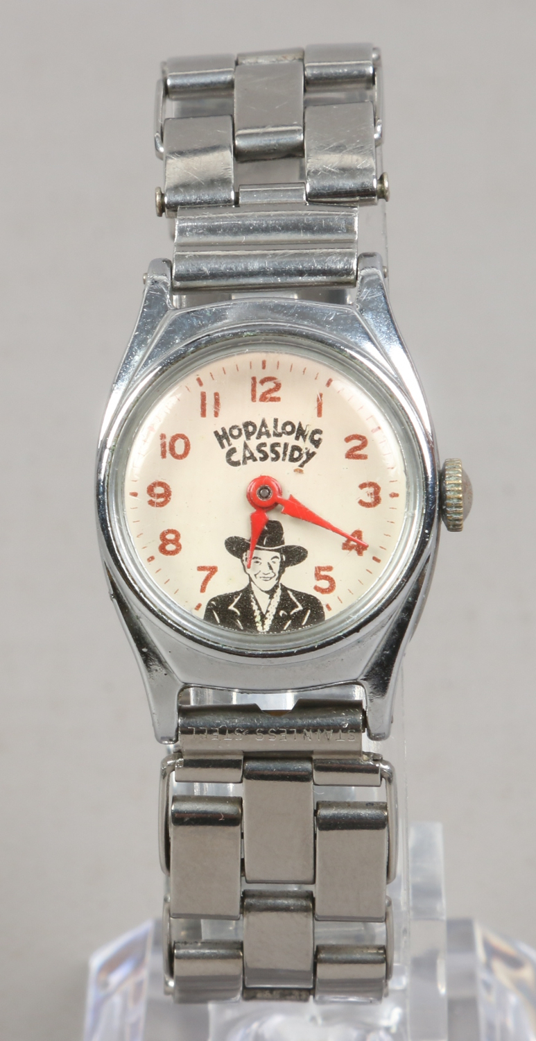 A boys Timex Hopalong Cassidy manual bracelet watch. Condition Report