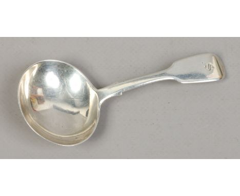 A Victorian silver caddy spoon assayed London 1841, 14.1 grams.