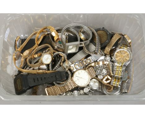 A quantity of ladies and gents wristwatches mostly bracelet examples including Rotary, Sekonda, Avia etc.