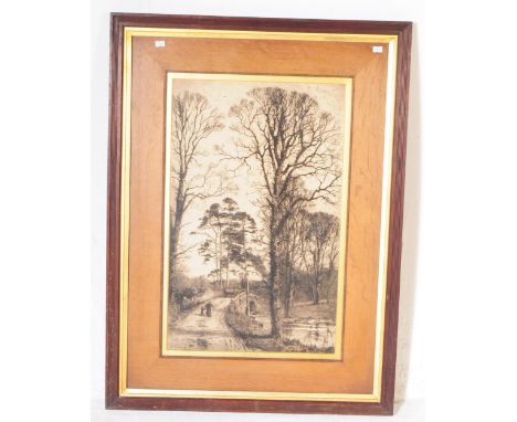 Frederick Alfred Slocombe (1847-1920) - A late 19th century Frederick Alfred Slocombe etching titled ' Charlecote '. The etch
