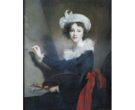 After Elizabeth Louise Vigee le Brun (1755-1842) - Self-portrait, oil on canvas, bears signature lower right, 71 x 57cmCondit