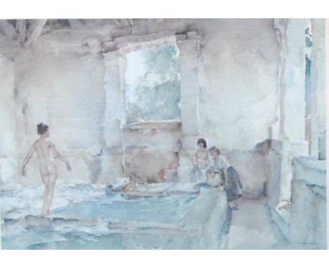 William Russell Flint - Lavoir la Bastide, Fine Art Trade Guild lithograph, signed in pencil to the margin, 48 x 67cm