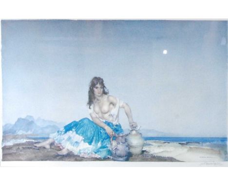 William Russell Flint (1880-1969) - Sarah, Fine Art Trade Guild lithograph, pencil signed to the margin, 40 x 64cm