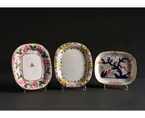 THREE NEW HALL TEAPOT STANDS, PATTERNS 446, 1155 AND 1425, C1810-15, 17-19CM L Condition reportPattern 446 - broken in two an