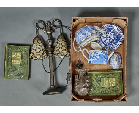 MISCELLANEOUS ITEMS, TO INCLUDE VARIOUS BRITISH CERAMICS, BOOKS, MODERN TABLE LAMP, ETC Condition report