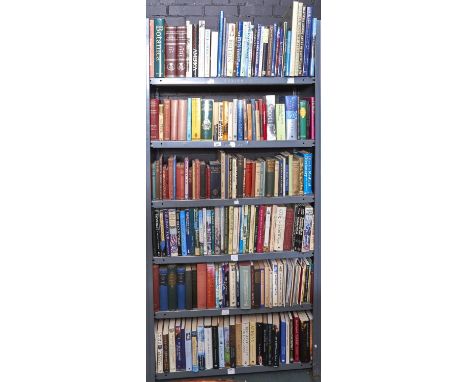 SIX SHELVES OF BOOKS, MISCELLANEOUS GENERAL SHELF STOCK, TO INCLUDE POLAR, HISTORY, BIOGRAPHY, TRAVEL AND ENGLISH COUNTRY HOU