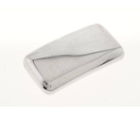 A GEORGE III SILVER SNUFF BOX WITH INTEGRAL HINGE, CRESTED, 72MM L, MAKER W T, PROBABLY WILLIAM THOMPSON [SEE NOTE IN GRIMWAD