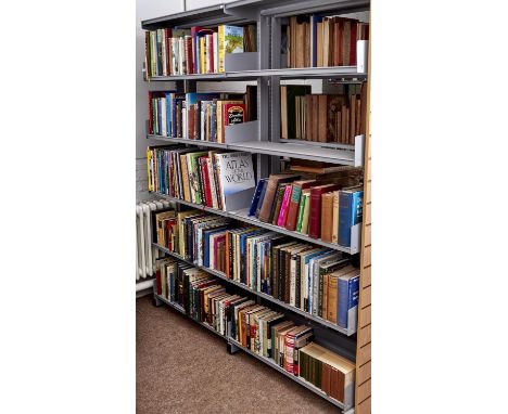 EIGHT SHELVES OF BOOKS, MISCELLANEOUS GENERAL SHELF STOCK, TO INCLUDE HISTORY, ROYALTY, LITERARY AND OTHER BIOGRAPHY, POPULAR