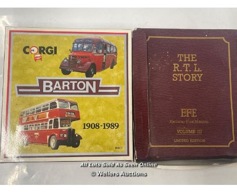 2X COLLECTABLE DIE CAST BUS BOX SETS INCLUDING CORGI AND EFE