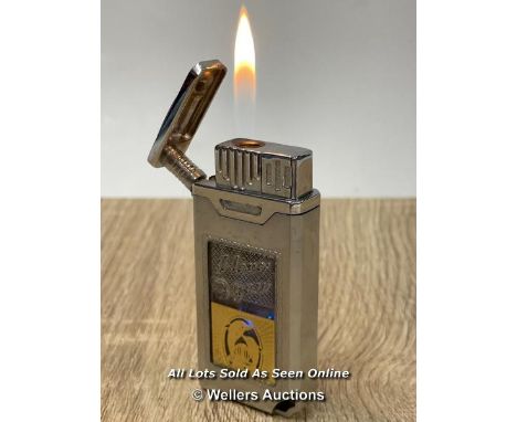 *VINTAGE UNIQUE DESIGN  AH-7 CIGARETTE GAS LIGHTER IN WORKING ORDER 