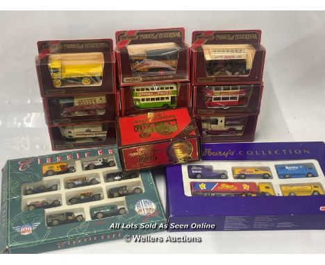 ASSORTED DIE CAST CARS, TRUCKS AND STEAM ENGINE INCLUDING MATCHBOX, CLASSIC CARS AND MAJORETTE 