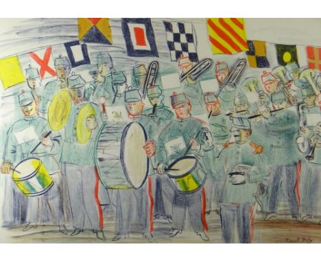 RAOUL DUFY coloured lithograph - entitled 'The Band', published by School Prints Ltd & printed in Great Britain by W S Cowell