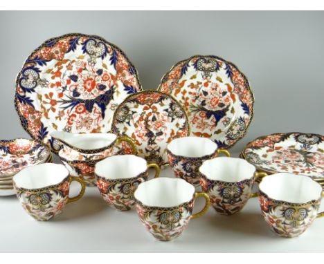 ROYAL CROWN DERBY IMARI PATTERN PART-TEA SERVICE comprising six cups & saucers, six side plates & one sandwich plate, pattern